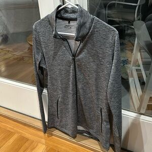 Women’s Nike golf full zip long sleeve. Waffle pattern. Women’s XL. Grey